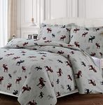 Tribeca Living PLRE170DUVETQU Duvet Set, Queen, Plaid Moose