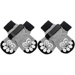 KOOLTAIL Dog Socks Anti-Slip Dog Paw Protector Dog Boots 2 Pairs Adjustable Dog Socks for Pet Indoor & Outdoor Walking