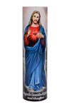 The Saints Collection Sacred Heart of Jesus LED Flameless Devotion Prayer Candle, Religious Gift, 6 Hour Timer for More Hours of Enjoyment and Devotion! Dimensions 8.1875" x 2.375".