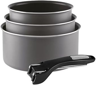 Sitram 710876 Lot de 3 Casseroles Coloris Taupe Ø 16/18/20 cm Revêtement intérieur anti-adhésif sans PFOA + manche amovible - Tous feux dont induction