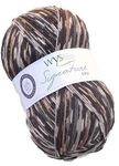 WYS Bluefaced Leicester Wool / Sock Wool self pattern "Signature 4ply Sock Yarn 100g | Dk Yarn/Wool 877 - Owl Print Cotton Musterbildend with Blue Faced Leicester Wool