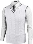 COOFANDY Men's V Neck Sweater Vest 