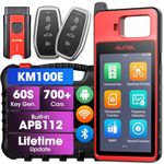 Autel MaxiIM KM100 Key Programmer, Autel key programming tool 2024, F REE Renewal, 60S Key generation, Transponder Chip Function, Guided Immobilizer for 90% Cars, Same as KM100E/X, 2 Blank IKEY in