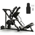 3-in-1 Leg Press Hack Squat Machine, Professional Leg Press Machines and Shoulder Press Equipment, Fits 1" & 2" Weight Plates, Multifunctional Home Gym Equipment for Lower Body Strength Training