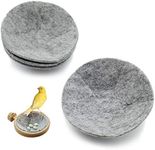 FOIBURELY 4 Canary Finch Nesting Wool Felt Pads(4.1 inch)