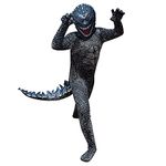 Kids Cartoon Monsters 3D Print Dinosaur Funny Dressing Up Jumpsuits (black, 110)