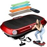 LifePro Waver Vibration Plate Exercise Machine -Vibration Plate Machine with Bluetooth Remote & 9 Vibration Programs -Whole Body Vibrating Plate with Loop & Resistance Bands for Fitness