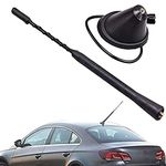 Heart Horse 9 inch Aerial Antenna Base+Whip Fit for V-W Je-TTA Go-lf GTI Passat Beetle,Flexible Rubber Antenna Designed for Optimized FM/AM Reception