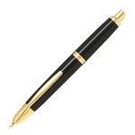 Pilot Capless Medium Retractable Fountain Pen with Gold Trim