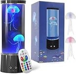 Jellyfish Lamp, KIKILIVE LED Jellyfish Tank Table Lamp with 17 Color Changing, Remote Control, Dimmable Night Light Table Lamp Gift for Kids, for Home Office Christmas Birthday Decoration