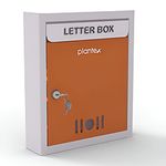 Plantex Letter Box - Mail Box/Post Box/Letter Box for Home gate/Complaint Box/Suggestion Box/Donation Box with Key Lock (Orange & Ivory) - Wall Mount A4 Size