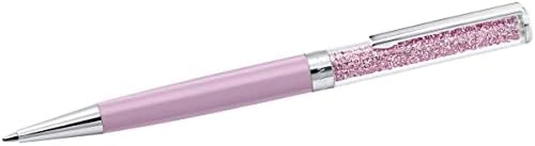 Swarovski Crystalline Ballpoint Pen, サイズ: 14.3x1 cm, Chrome Coated, Crystal, Purple Lacquer Finish, Crystal