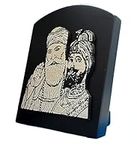 BEXCO Guru Nanak Dev Ji & Guru Gobind Singh Ji wooden photo Frame handcrafted For Car Dashboard, tabletop