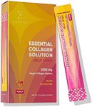 Essential Collagen Solution Jelly Stick, 3000 mg Vegan Collagen Peptide, Vitamins & Minerals, On-The-Go Snack… (10 packs, Peach)