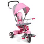 Radio Flyer 481TPZ 4-in-1 Stroll 'N Trike Stroller Tricycle, Pink, 19.88" x 35.04" x 40.75"