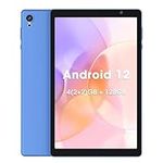 Feyze Tablet 10 inch Android 12 Tablets 4G+32GB/128GB Quad-Core Processor 1280x800 IPS Touch Screen 2+5MP Dual Camera 6000mAh Battery Android Tablet Bluetooth WiFi (Dark Blue)