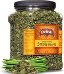 Dried Chopped String Beans by Its Delish, 24 OZ Jumbo Container | Dehydrated Cut Green Bean Vegetables | Dried Veggies For Cooking, Camping, Emergency Supply, Soups, Stir Fry | No Salt, Vegan, Kosher