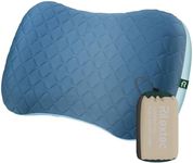 Rilextec Inflatable Travel Pillow, 2-in-1 Camping Pillows for Sleeping with Removable Cover, Ergonomic & Lightweight Small Backpacking Pillow for Travel, Hiking, Camping, Outdoor (Blueness)