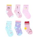 Girls Clubs Cotton Printed Anti Slip Grip Dotted Socks for Kids & Babies Boys & Girls (Assorted/Random Designs) 2 Years-3 Years-Pack Of 6 Girls