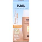 Isdin Fusion Water Color Spf 50 (Bronze) 50Ml, Tinted Daily Facial Sun Cream, Ultra-Light Texture