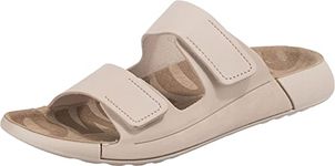 ECCO Womens Slide Sandal, Limestone, 7-7.5 US