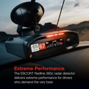 ESCORT Redline360c Radar Detector – Long Range, Bluetooth, OLED Display