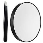 10X Magnifying Makeup Mirror, Round Mirror 2 Suction Cups Facial Makeup Cosmetic Absorption Shaving Home Makeup Travel Essential(Diameter 3.46 inches)