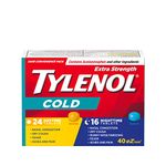 TYLENOL Extra Strength Cold eZ Tabs, Relieves Cold symptoms, Daytime and Nighttime, Convenience Pack, 40ct