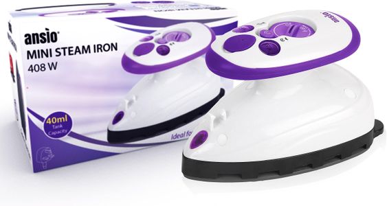 ANSIO Mini Travel Steam Iron – Compact, Purple