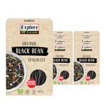 Explore Cuisine Organic Black Bean Spaghetti: Gluten Free Pasta High in Protein and Fibre, Perfect for Vegan, Low Carb and Keto Diets (6 x 200g)