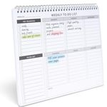 Koogel Weekly Planner Pad, 52 Sheets 22 x 28 cm To Do List Notepad Daily Planner Work Planner Weekly to View Planner Task Notes Scheduler for Work School Home Personal Organized