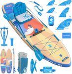 iTAOSTAR W01CP 36" Super Wide Paddle Board, More Fun Inflatable Paddle Board with 5 Fins for Better Balance, Stand Up Paddle Board with Premium SUP Accessories for Adults of All Skill Levels