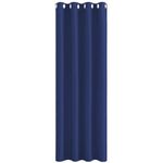 PONY DANCE Blackout Curtains for Kids - Decorative Curtain Drapes for Thermal Insulated & Room Darkening Wide Window Covering with Eyelets for Bedroom, 1 PC, W 55-inch x D 94-inch, Blue