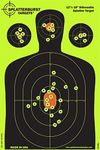 10 Pack - 12"x18" Silhouette Splatterburst Target - Instantly See Your Shots Burst Bright Florescent Yellow Upon Impact!