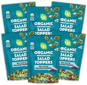 Go Raw Organic Sprouted Sea Salt & Cracked Pepper Salad Toppers, 4 oz, 6 Pack, Pumpkin & Sunflower Seeds, Keto, Kosher
