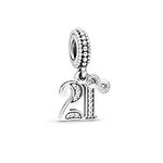 FGT 21 Celebration Charm fits Pandora Moments Bracelets Sterling Silver Infinity Number Gift Family Granddaughter Daughter Birthday Anniversary Valentine