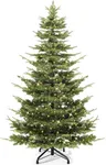 YITAHOME Pre-Lit Aspen Fir Artificial Christmas Tree, 7.5ft Layered Christmas Tree with Crystal Decorations, Noble Holiday Decor with 1319 PE & PVC Mixed Branch Tips, 700 Lights, Green