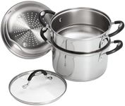 CROKZ Stainless Steel 3 Quart Steamer & Double-Boiler, 4 Piece