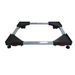 PM Heavy Duty 24 Wheel Adjustable Washing Machine, Dishwasher, Refrigerator Fridge Stand/Trolley, 350 Kg (Min: 16 Inches x 19 Inches, Max 28 Inches x 32 Inches) (Stainless Steel)