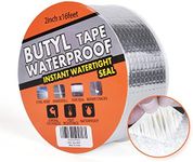 TAPEBEAR Butyl Tape Waterproof Sealing Tape Aluminum Foil Tape, for RV Repair, Window, Silicone, Glass & EDPM Roof Leak Patching, Boat and Pipe Sealing, Silver, 2inch x16feet