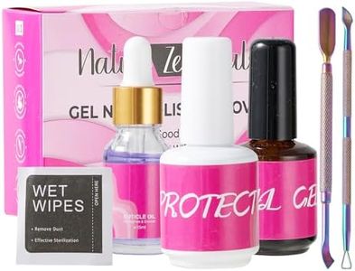 NATURZENTIALS - Gel Nail Polish Remover Kit | 2 Gel Removers, Nail File, Cuticle Pusher, Cuticle Oil and Protector | Cuticle Remover | Nails | Gel Polish Remover | Gel Nail Remover | Gel Remover