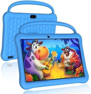 NEWISION 10 inch Kids Tablet, Android 13 Tablet for Kids 2GB+64GB, Toddler Tablet with Kids Case, 6000mAh, Bluetooth 5.0, WiFi,iWawa Pre Installed, Parental Control,Educational Games（Blue）