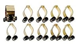 ISZY Billiards 10 Count Pool Cue Billiard Stick Rack Replacement Clips Brass Color (Brass)