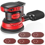 Cordless Orbital Sander Compatible For Milwaukee 18V,Upgraded Electric Orbit Sander with Brushless 8000-12000 RPM 6 Variable discs Speed Sander Machine With Dust Collector for Sanding (No Battery)