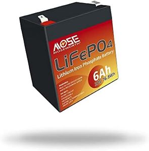 Lifepo4 Battery 6Ah, 12v Lithium Battery Battery, Lead Acid Battery Replacement, Built-in BMS Last Longer, Perfect for Kids Scooters, Fish Finder, Most of Out-Door Power Applications