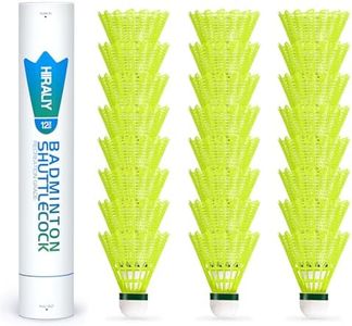 HIRALIY 24 Pack Nylon Badminton Shuttlecocks Birdies, Baseball/Softball Batting Training High Speed Badminton Balls with Stable & Durable, Ideal Hitting Practice for Youth Players Indoor and Outdoor