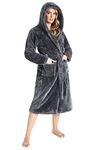 CityComfort Dressing Gown Women, Fluffy Bath Robes for Women, Gifts for Her (L, Charcoal)