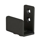 JUBEST Matte Black Floor Guide Wall Mount Sliding Barn Door Hardware Up to 1-3/8"W 1-1/4"H