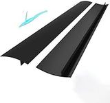 Lengthened 25'' Kitchen Silicone Stove Counter Gap Cover With Free Scraper, Easy Clean Heat Resistant Wide & Long Gap Filler, Seals Spills Between Counter, Stovetop, Oven, Washer & Dryer, 2 Pack