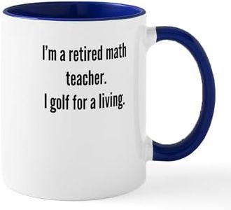 CafePress Retired Math Teacher Golfer Mugs 11 oz (325 ml) Ceramic Coffee Mug